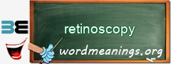 WordMeaning blackboard for retinoscopy
